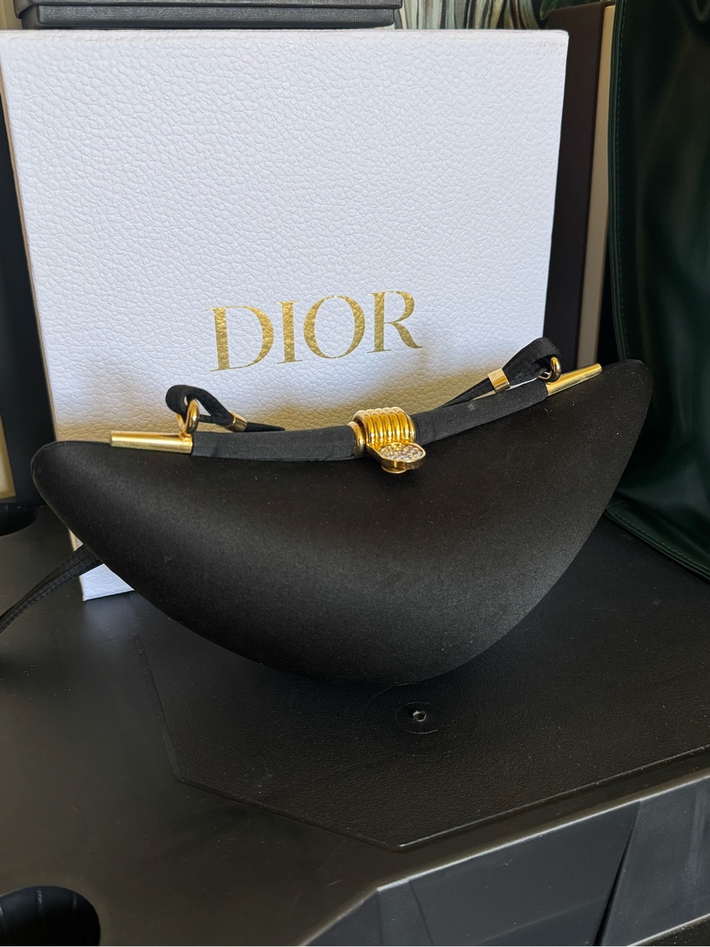 Rodo Italian Silk Crescent Crossbody Bag